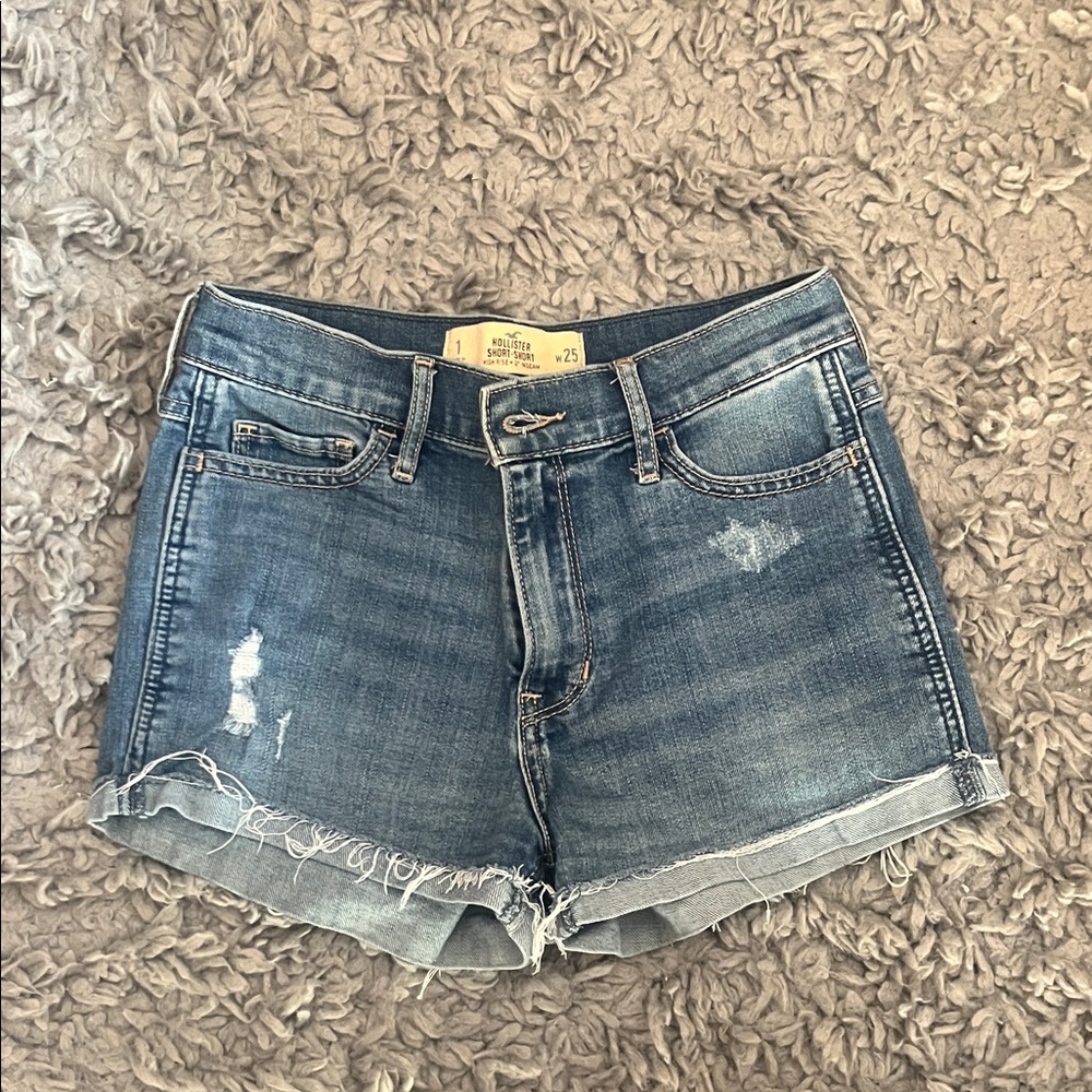 High Rise Denim Shorts